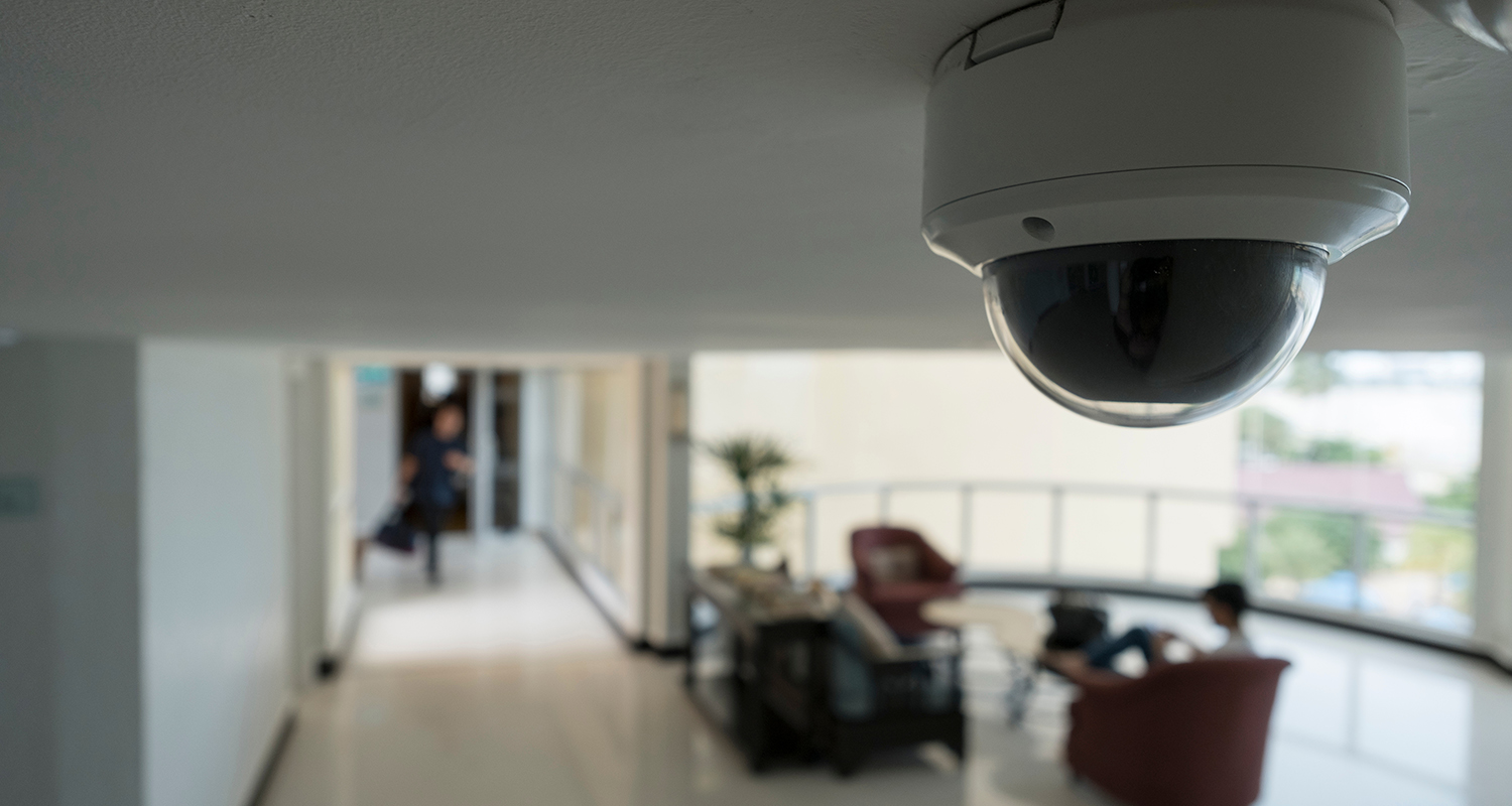 Close,Up,Cctv,Or,Ip,Camera,On,The,Ceiling,In